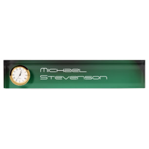 Professional Customize Text Nameplate with Clock