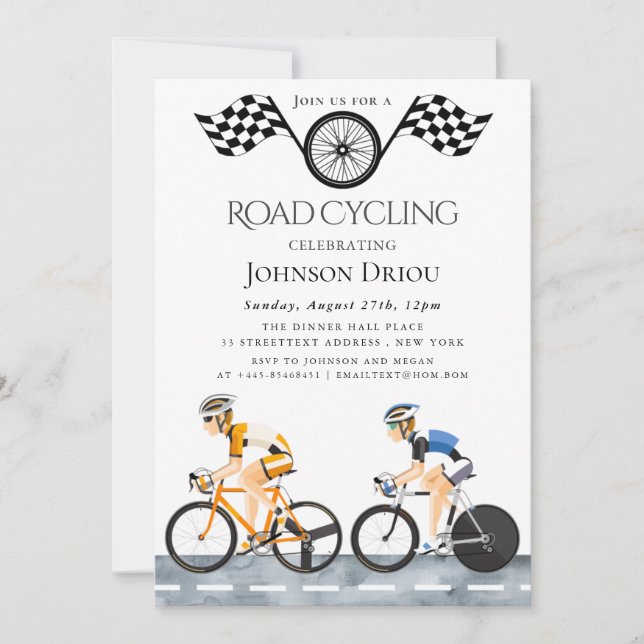 Professional Cycling Race Sports Invitation (Front)