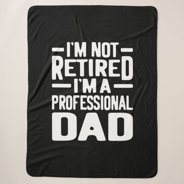 Professional Dad Retirement Gift Sherpa Blanket (Front)