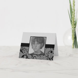 professional damask memorium card