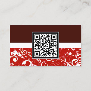 professional damask QR code Business Card