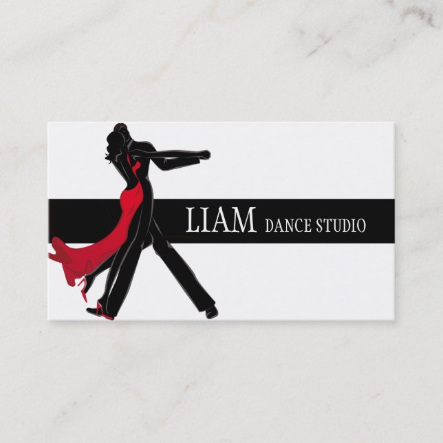Professional Dance Instructor, Lessons, Studio Business Card (Front)