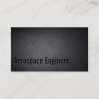 Professional Dark Aerospace Engineer Business Card