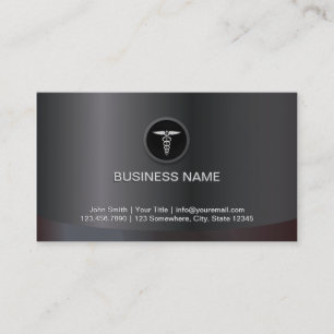 Professional Dark Metallic Medical Business Card