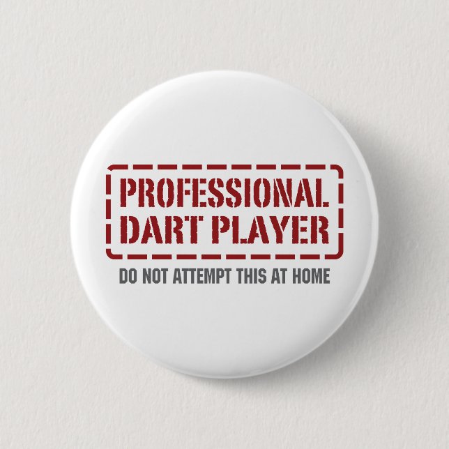 Professional Dart Player 2 Inch Round Button (Front)