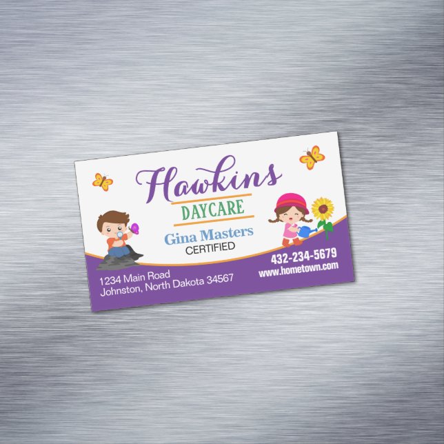 Professional Daycare Magnetic Business Card (In Situ)