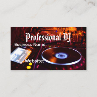Professional Deejay Business Card