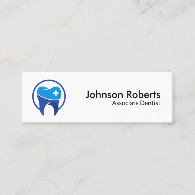 Professional Dental clinic  dentist minimal Mini Business Card (Front)