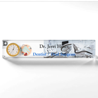 Professional Dental Oral Surgery Acrylic Desk Name Nameplate