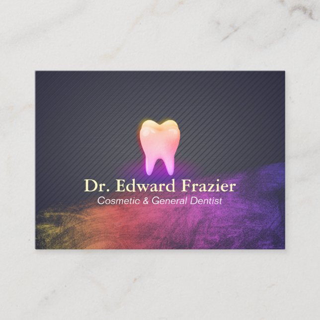 Professional Dentist Dental Clinic Rose Gold Tooth Appointment Card (Front)