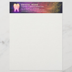 Professional Dentist Dental Clinic Rose Gold Tooth Letterhead