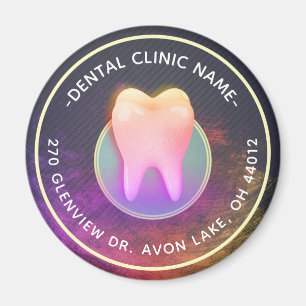 Professional Dentist Dental Clinic Rose Gold Tooth Magnet