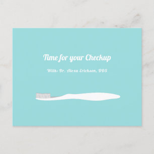 Professional Dentist Dental Toothbrush Appointment Postcard