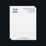 Professional Design Business Logo Info Letterhead<br><div class="desc">Custom Colours and Font - Your Business Letterhead with Logo - Add Your Logo - Image / Business Name - Company / Address - Contact Information / more - Resize and move or remove and add elements / image with Customization tool. Choose your colours / font / size ! Good...</div>