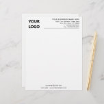 Professional Design Business Logo Info Letterhead<br><div class="desc">Custom Colours and Font - Your Business Letterhead with Logo - Add Your Logo - Image / Business Name - Company / Address - Contact Information / more - Resize and move or remove and add elements / image with Customization tool. Choose your colours / font / size ! Good...</div>