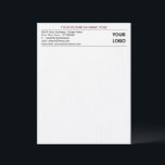 Professional Design Company Letterhead Template<br><div class="desc">Custom Colours and Fonts - Design Your Own Business Letterhead with Logo - Add Your Name - Company / Address - Contact Information / and Logo - Image - Photo or QR Code - Resize and move or remove and add elements - image / text with Customization tool. Choose colours...</div>