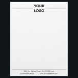 Professional Design Company Letterhead with Logo<br><div class="desc">Custom Fonts and Colours - Design Your Own Simple Personalized Your Business Office Letterhead with Company Logo - Add Your Logo - Image or QR Code - Photo / Address / E-mail - Website or other Contact Information / more - Resize and move or remove and add elements / image...</div>