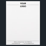 Professional Design Company Letterhead with Logo<br><div class="desc">Custom Fonts and Colours - Simple Personalized Your Business Office Letterhead with Company Logo - Add Your Logo - Image or QR Code - Photo / Address / E-mail - Website or other Contact Information / more - Resize and move or remove and add elements / image with Customization tool....</div>