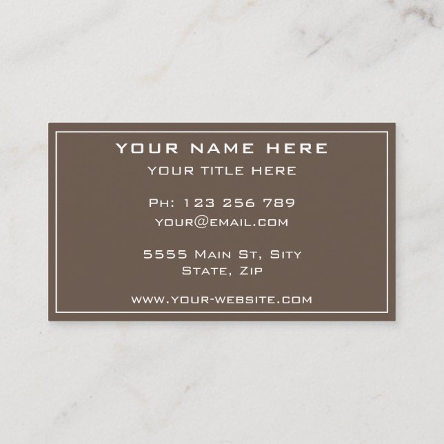 Professional Design Custom Colours Business Card (Back)