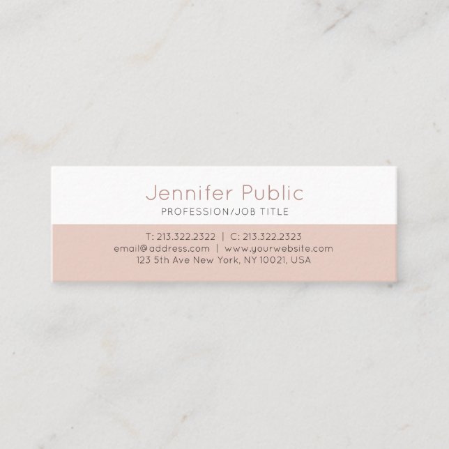 Professional Design Modern Special Elite Stylish Mini Business Card (Front)
