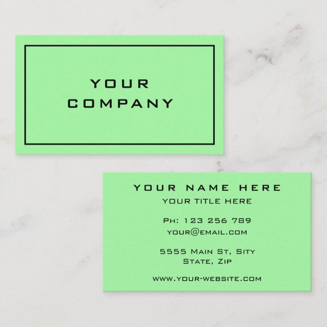 Professional Design Personalized Business Card (Front/Back)