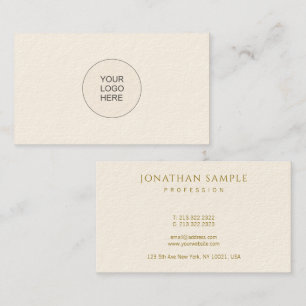 Professional Design Template Gold Look Text Business Card