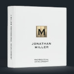 Professional Development Binder Solid White<br><div class="desc">Organize your professional development materials with our Solid White Professional Development Binder. This sleek and minimalist binder features a solid white background that exudes elegance and professionalism. The front of the binder is perfect for showcasing your own custom monogram initial emblem, adding a personalized touch to your professional materials. The...</div>