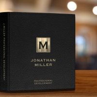 Professional Development Black Leather Print