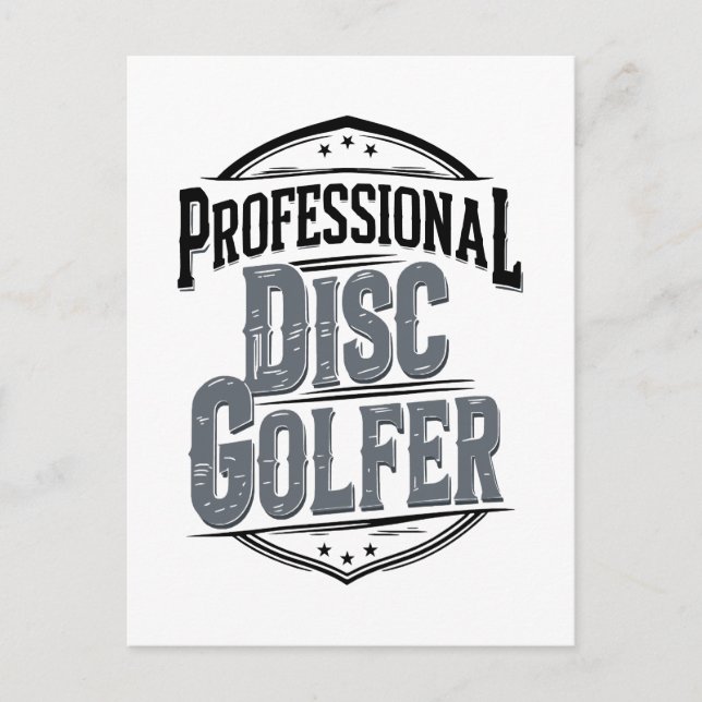 Professional Disc Golfer | Disc Golf Postcard (Front)