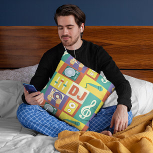 Professional Disc Jockey Iconic Designed Throw Pillow