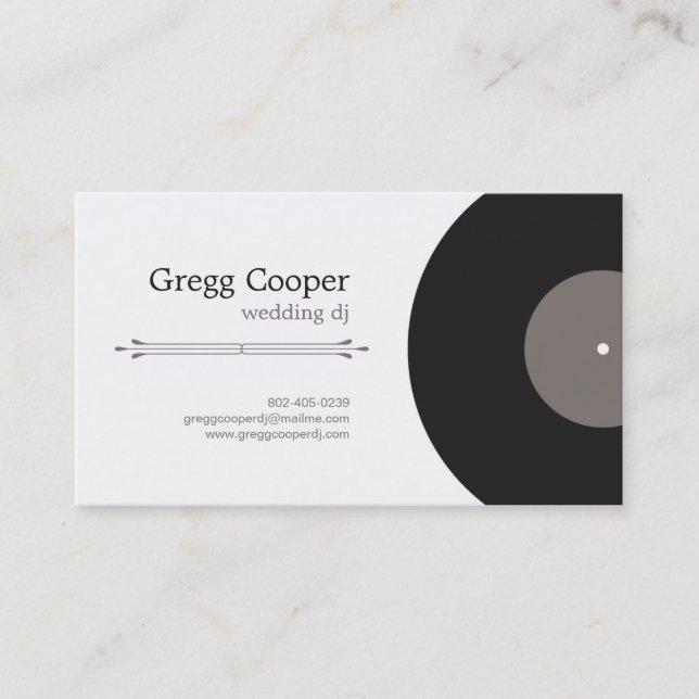 Professional DJ Business Card (Front)