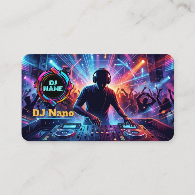 Professional DJs Music Business Card (Front)