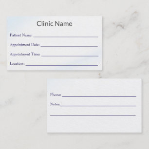 Professional Doctor Appointment Reminder Card
