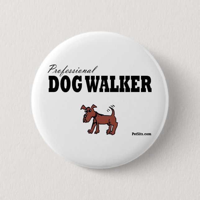 Professional Dog Walker 2 Inch Round Button (Front)