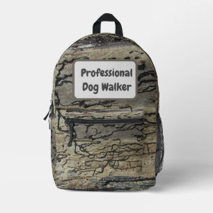 Professional Dog Walker Backpack Rustic Pattern