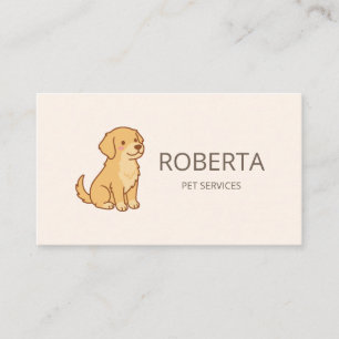 Professional Dog Walker & Pet Sitter Business Card