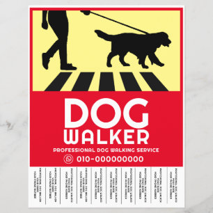Professional Dog Walking Service Flyer