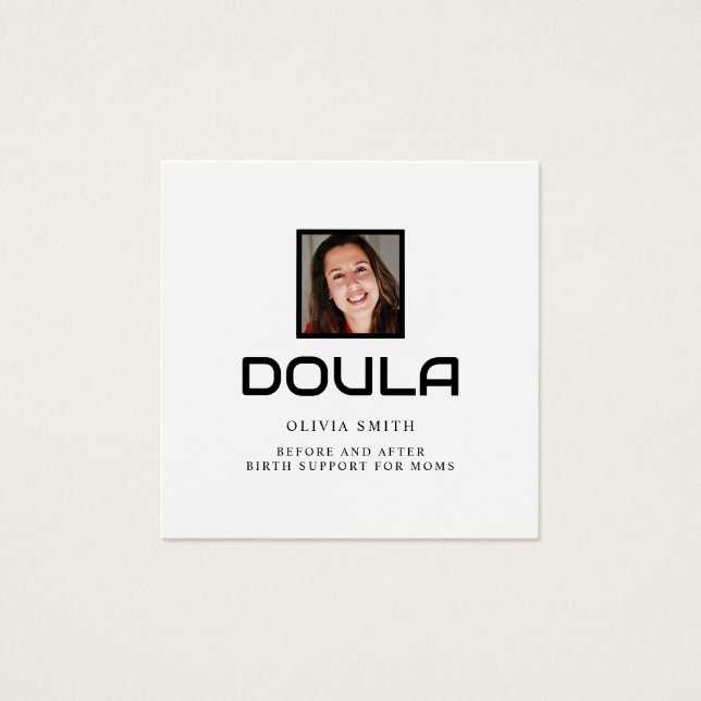 Professional Doula Photo Name Identity Design (Front)
