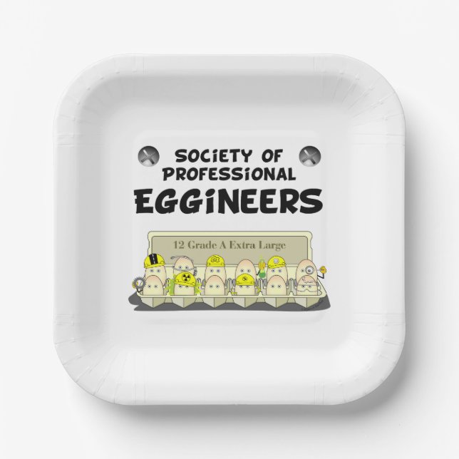 Professional Eggineers Paper Plate (Front)