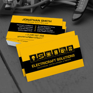 Professional Electrical Contractor - Electrician Business Card