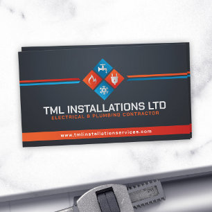 Professional Electrical & Plumbing Contractor  Business Card