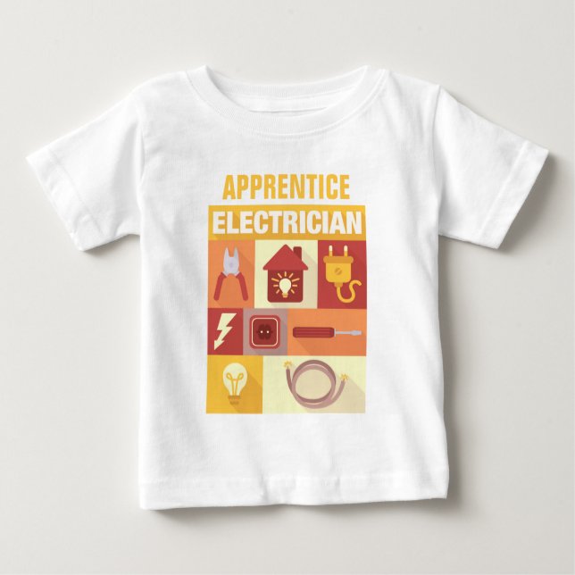Professional Electrician Iconic Designed Baby T-Shirt (Front)