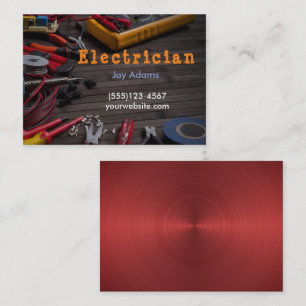 Professional Electrician Tools Maintenance Business Card
