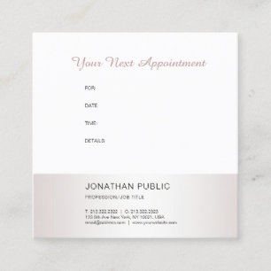 Professional Elegant Appointment Reminder Modern Card