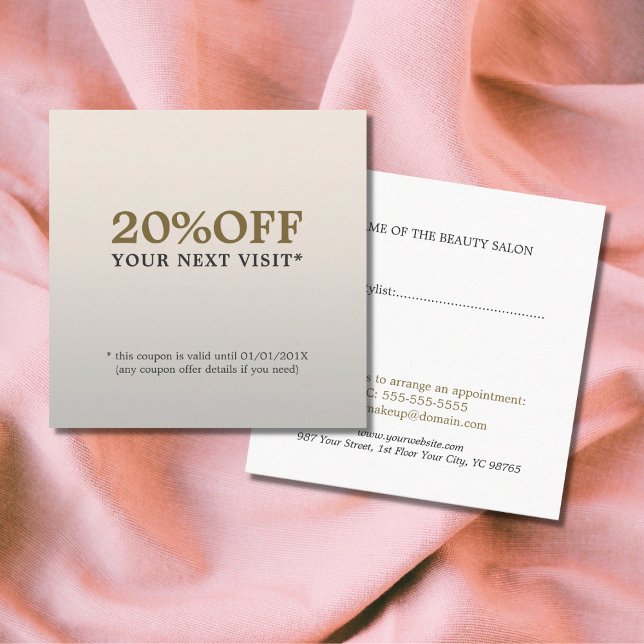 Professional Elegant Beauty Salon Coupon (Creator Uploaded)