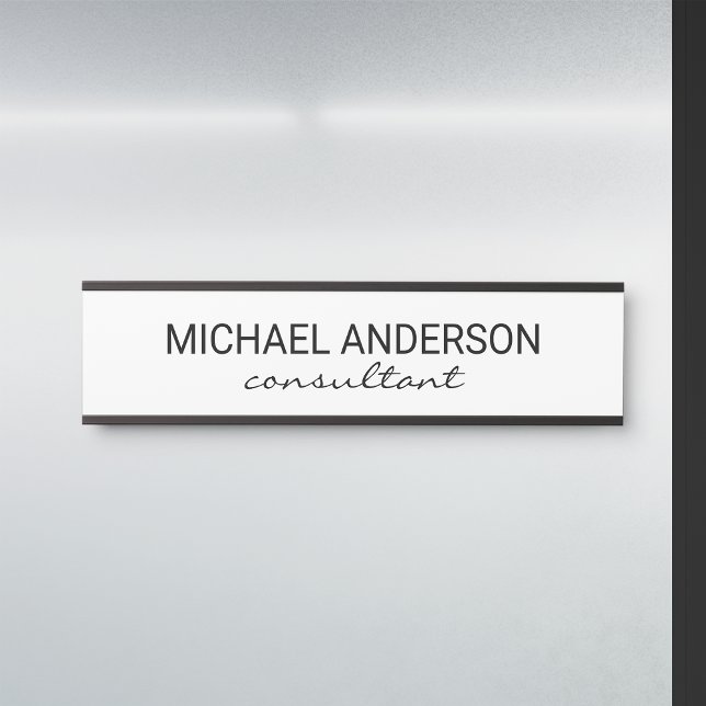 Professional Elegant Black and White Door Sign (Creator Uploaded)