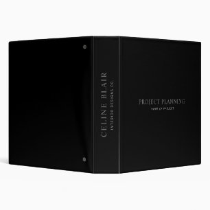 Professional Elegant Black Modern Binder