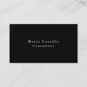 Professional Elegant Black White Minimalist Modern Business Card