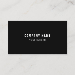 Professional Elegant Black White Simple Modern Business Card