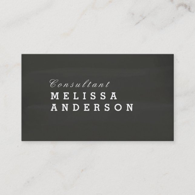 Professional Elegant Blackboard Business Card (Front)